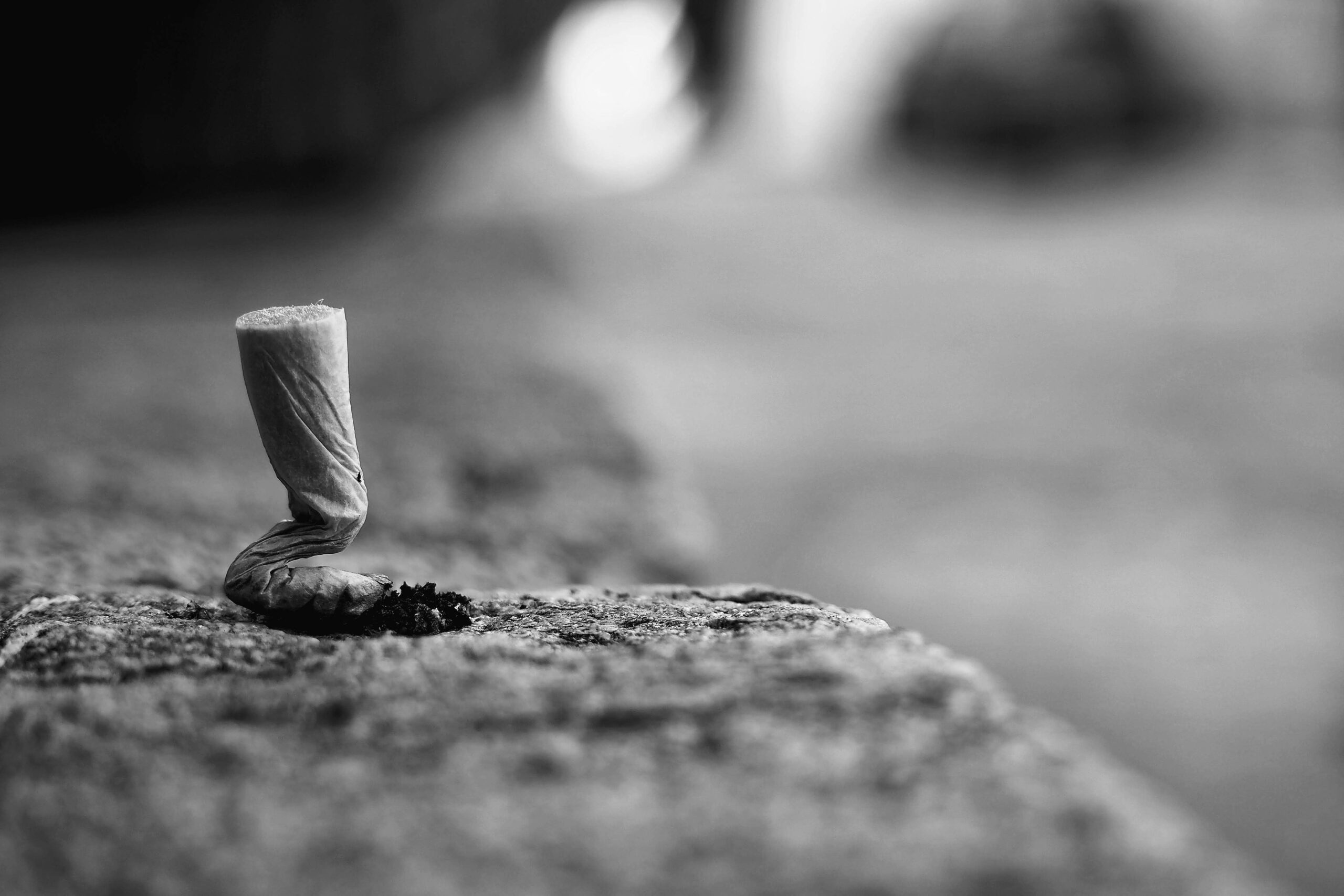 Mégot de cigarette, arrêt du tabac